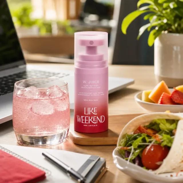 The same bottle on a sunny lunch desk, label unchanged